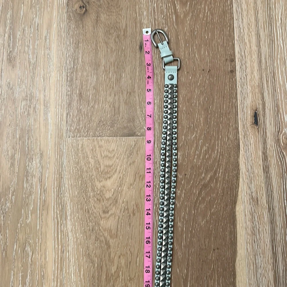 Teal embellished belt with grommets size medium‎